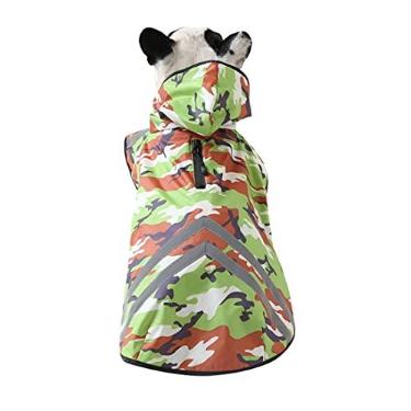 Imagem de Capa de chuva com capuz para cães Poncho de cachorro Capa de chuva à prova de sol Capa de chuva impermeável Capa para cães pequenos e médios Fantasia para animais de estimação primavera verão