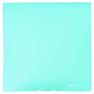 Imagem de Craftelier - Pasta com fecho elástico para papéis, cartolina, scrapbooking e outros artesanatos | Azul turquesa - Tamanho 30 x 30 cm (12" x 12")