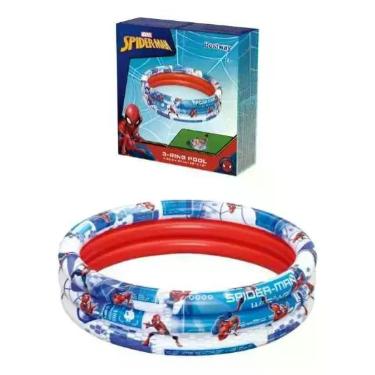 Imagem de Piscina Inflável Banheira Infantil Homem Aranha 200 Litros - Mor, Azul