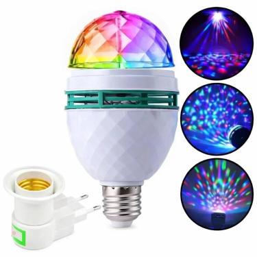 Imagem de Lâmpada LED RGB Festa Efeito Balada Rotativa Bivolt Iluminação DJ Palc