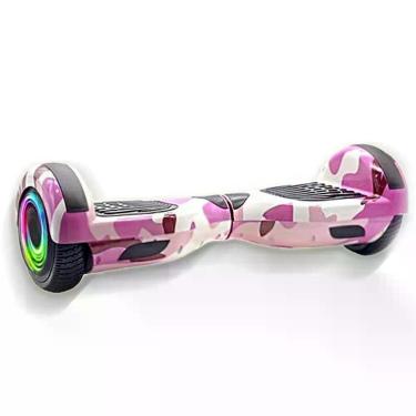 Imagem de Hoverboard Overboard Skate Elétrico Led Rosa Camuflado Nº42