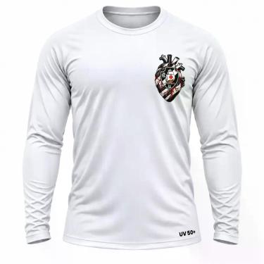 Imagem de Camisa Uv +50 Vasco da Gama Torcedor Coração cor:BrancoTamanho:G3 - Ge