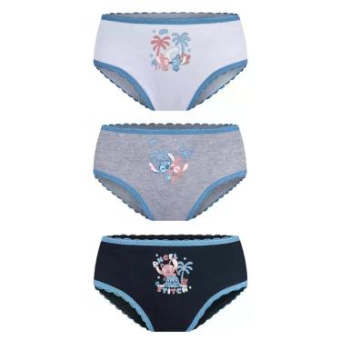 Imagem de Kit 3 Calcinha Infantil Lobinha Lilo And Stitch 18203-089, Sortido 091