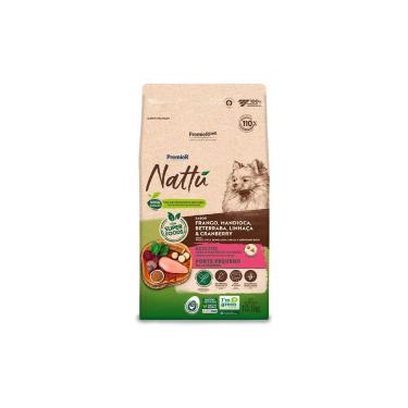 Imagem de Nattu Cães Adultos Porte Pequeno Sabor Mandioca 10,1kg Ração - Premier