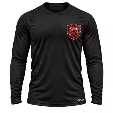 Imagem de Camisa Uv +50 Athletico Paranaense Torcedor Furacão, Preto, P