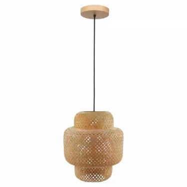 Imagem de Pendente Flora 310 Fibra De Bambu 1xe27 G-light