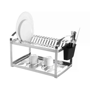 Imagem de Escorredor de Pratos Inox - Brinox 2099/116, Inox e Preto