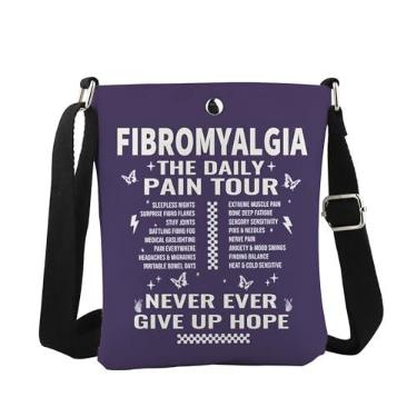 Imagem de WCGXKO Bolsa tiracolo para fibromialgia Daily Pain Tour Crônica Survivor Fibromialgia Presente Doença Crônica Presente, Fibrom Cro