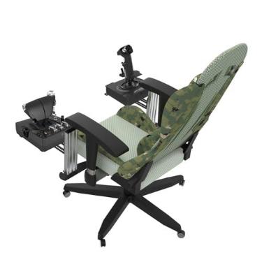 Imagem de EG STARTS 2 set Chair Mounting Flight Sim Game Joystick Chair Mounts Throttle Hotas System Compatible with Logitech G X56 X52 Pro Thrustmaster Airbus Hotas TCA T.16000M Joystick Chair Mount