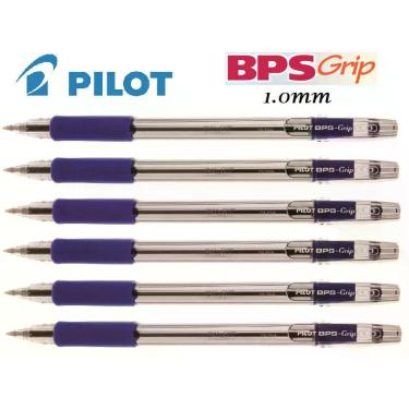 Imagem de Caneta Esferográfica BPS Grip 1.0mm Pilot Kit com 6 Azul