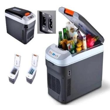 Imagem de Cooler portátil 25l geladeira aquecedor 2 em 1 para carro - Tempo Real