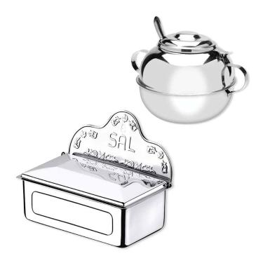 Imagem de Kit Cozinha Açucareiro e Saleiro Inox - Artinox - ART-INOX