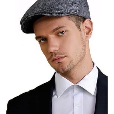 Imagem de BABEYOND Chapéu masculino de jornaleiro taxista, boné irlandês anos 20 para dirigir Gatsby