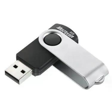 Imagem de Pen drive 8gb twist2 pd587 preto e prata - Multilaser, 8GB