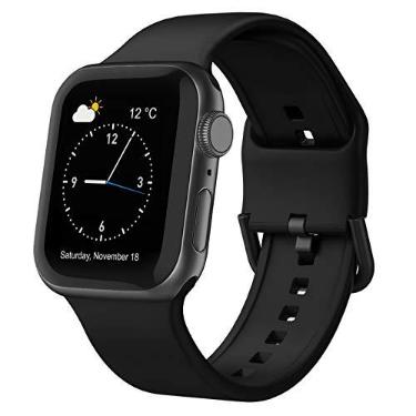Imagem de Pulseira esportiva compatível com Apple Watch séries 11, 10, 9, 8, 7, 6, 5, 4, 3, 2 e 1 de 49 mm, 46 mm, 46 mm, 46 mm, 46 mm, 4, 2 e 1 SE, ultra feminina e masculina