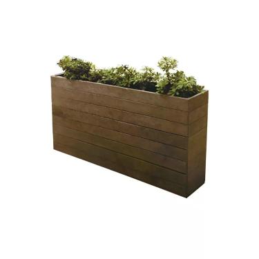 Imagem de Floreira Grande Madeira Plástica Marrom Lanci 150cm Externa