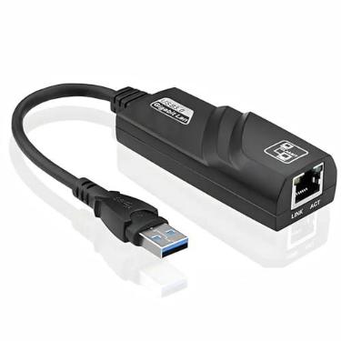 Imagem de Adaptador de Rede USB 3.0 Gigabit Lan Ethernet RJ45 Placa de Rede Externa 10/100/1000mbps Desktop, Notebook, Macbook (USB 3.0)