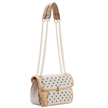 Imagem de Bolsa Chenson Monograma New Cristal Ombro Azul Bege
