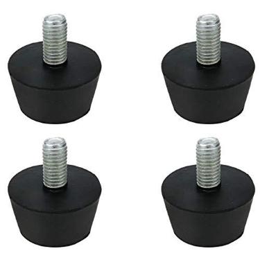 Imagem de FarBoat 4 peças de almofadas de borracha para pés M10 parafuso de 20 mm de altura redondo de substituição de perna de móveis antiderrapante para cadeira de mesa, mesa, banco de sofá, peito