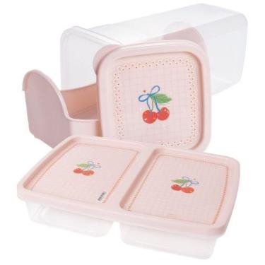 Imagem de Kit Porta Frios com Divisória e Porta Torradas com Gaveta Deslizante r