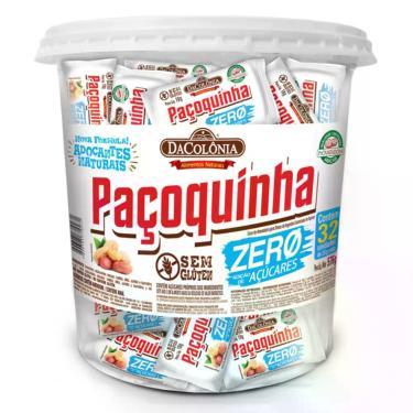 Imagem de Paçoquinha DaColônia Zero Adição de Açúcar Pote 576g Vegana