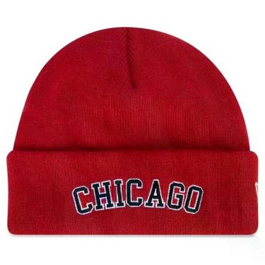 Imagem de Touca Gorro New Era Basquete Chicago Bulls Algodao Tamanho Unico Vermelho Unissex New Era