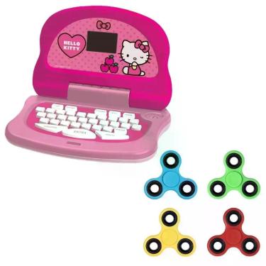 Imagem de Kit Laptop Infantil Educativo Candide Hello Kitty Tech Bilíngue + 1 Fi