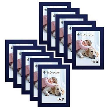Imagem de Kit 10 Molduras Porta Retrato 15X21 Azul