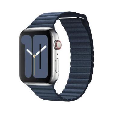 Imagem de Pulseira De Couro Para Apple Watch De 45mm 44mm 40mm 41mm 49mm 42mm, B