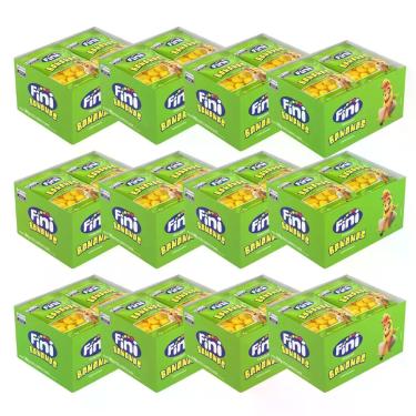 Imagem de Kit Mini Bala de Gelatina Bananas Fini - 12 caixas de 180g