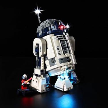 Imagem de BrickSoul Light Up Kit Compatible with Lego R2-D2 75379 Building Set | Upgrade Design Lighting Accessories | Cable-Hiding Tech for Display (75379 Set NOT Included)