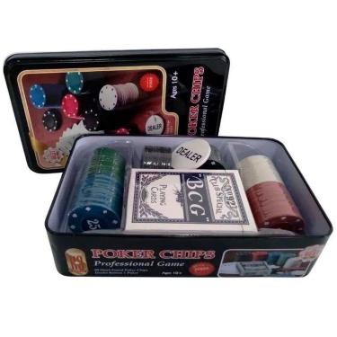 Imagem de Kit De Poker Profissional 80 Fichas E 52 Cartas - Gici Sports