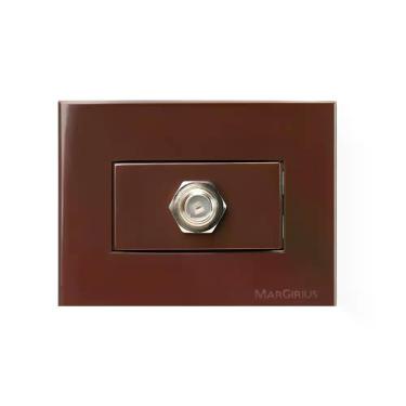 Imagem de Conjunto Tomada Coaxial TV 75 Ohms Sleek P/ Movel Margirius