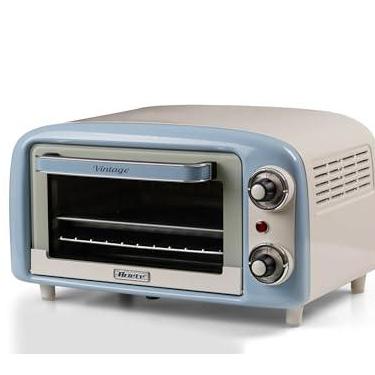 Imagem de Ariete 3919, Forno Elétrico Vintage Azul, Capacidade de 10 Litros, 800 Wats, Vidro duplo, temporizador até 60 minutos e temperatura até 230°C - 220V