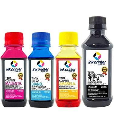 Imagem de Refil de Tinta Compatível Inkprinter para Impressoras Epson L606, L4150, L4160, L6161, L6171 (550ml)