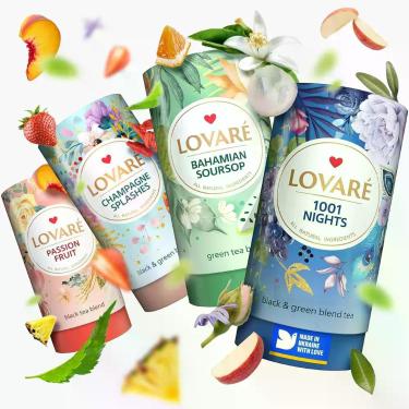 Imagem de Conjunto de Chá a Granel LOVARE 80 g Caixa de Presente com Sabores Var