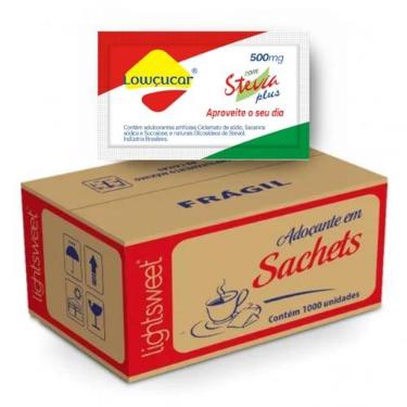 Imagem de Lowcucar Plus Com Stevia Sachet 1000Unx500Mg