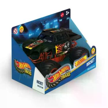 Imagem de Hot Wheels Monster Truck Rocket 1:24 c/ Luz e Som Brinquedo Infantil M