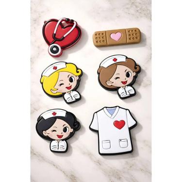 Imagem de Kit Pins Bottons Profissões Para Babuche Emborrachados Moda - Vi Pink,