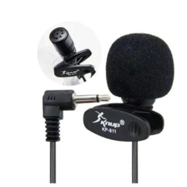 Imagem de Microfone De Lapela Kp911 Lapella Discreto Clipes e Videos - A.R Varie