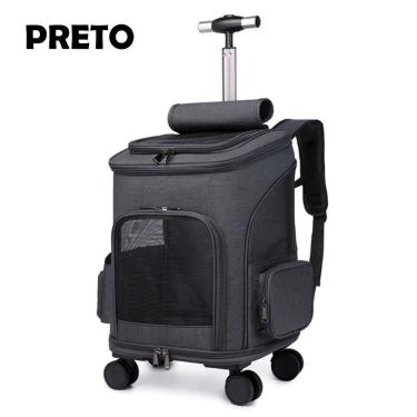 Imagem de Bolsa Mochila com Rodinhas Lorben para Transporte de Pets Cães Gatos, 