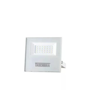 Imagem de Refletor Tr Led 30w Slim Branco - Taschibra 3000k (amarela)