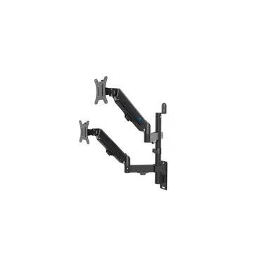 Imagem de Suporte de Parede Articulado para 2 Monitores de 17" a 32" Ergofirst, Ajuste com Pistão a Gás, Preto - G16-124
