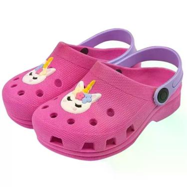 Imagem de Babuche Sandalia Infantil Premium Menina Pink Unicornio - Dulupé Calça