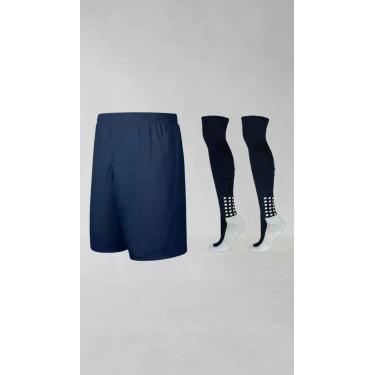 Imagem de Kit Futebol: Calção e Meião Esportivo Azul-Marinho - Congratulations S