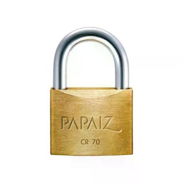 Imagem de Cadeado Papaiz 70mm Em Aço Inox, Zamac, Latão E Aço Carbono