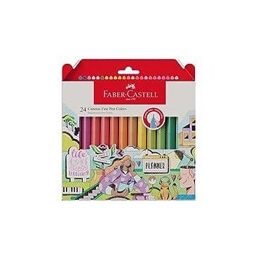 Imagem de Caneta Ponta Fina 0.4 Faber-Castell Fine Pen Colors 24 Cores
