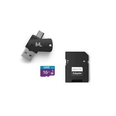 Imagem de Pen Drive Usb Kit 4 em 1 16Gb Micro, Multilaser, Outros Acessórios para Notebooks, preto