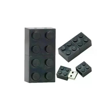 Imagem de Pendrive Lego Preto de 4 GB - Pronta Entrega - Coleção TEA e Amor