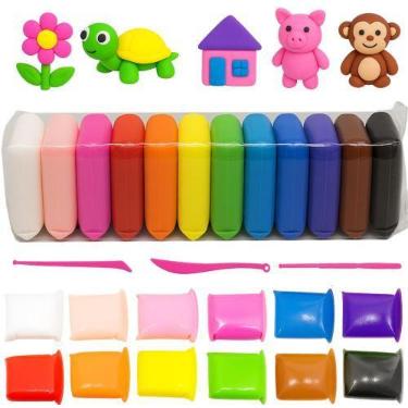 Imagem de 12 Massinhas Argila EVA que Pula Infantil Brinquedo Não Suja - Goal Ki